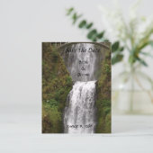 Multomah Falls mit Bridge Wedding Ankündigungspostkarte (Stehend Vorderseite)