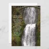 Multomah Falls mit Bridge Wedding Einladung (Vorne/Hinten)
