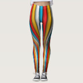 Multy 3D Abstrakt Leggings (Vorderseite)