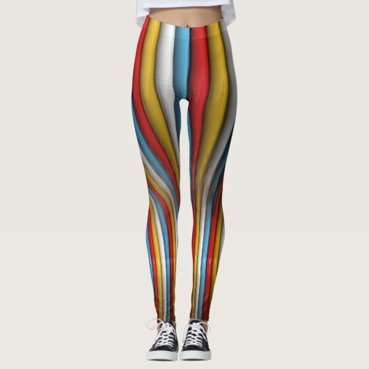 Multy 3D Abstrakt Leggings (Vorderseite)