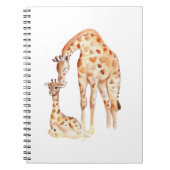 Mum & Baby Giraffe Notizblock (Vorderseite)