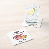 Mum Best-Tea Personalisiertes Funny-Geschenk Mutte Rechteckiger Pappuntersetzer (Vor Ort)