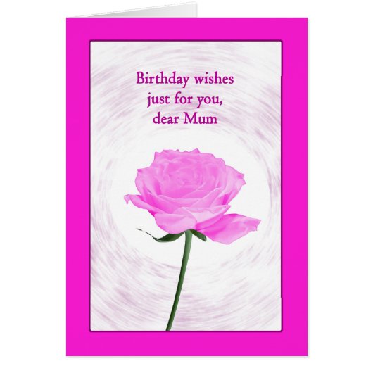 Mum Birthday Beautiful Pink Rose (Vorne)