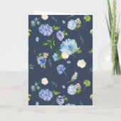 MUM Blue Hydrangeas Floral Happy Mother Day Karte (Rückseite)