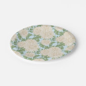 Mum Blume Muster Pappteller (Schrägansicht)