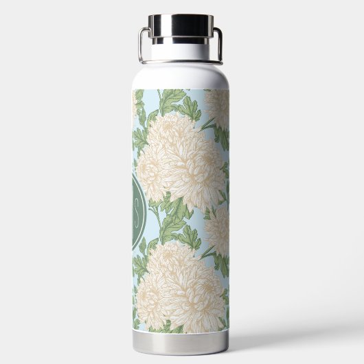 Mum Blume Muster Trinkflasche (Rückseite)