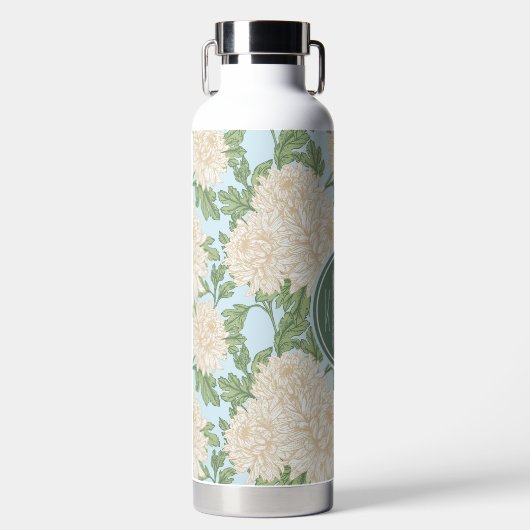 Mum Blume Muster Trinkflasche (Vorderseite)