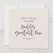 Mum creme elegante moderne minimale Foto Collage Einladung (Rückseite)