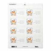Mum Deer Fawn Floral Wappen Babydusche Anschrift (Vorne)