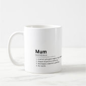 Mum Definition benutzerdefiniertes Foto Geschenk f Kaffeetasse (Links)