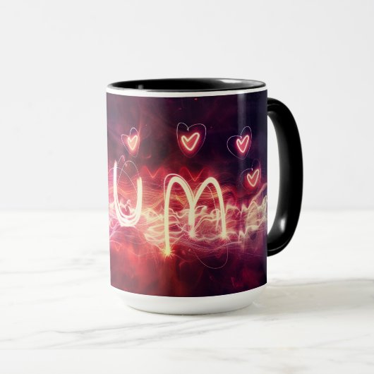 'Mum' digitale Kunst Tasse (VorderseiteRechts)