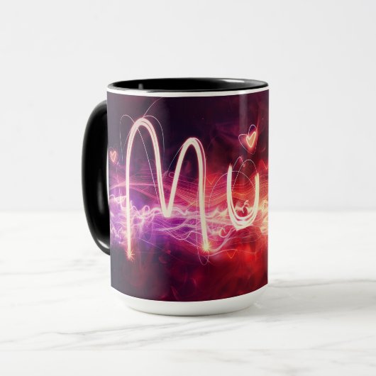 'Mum' digitale Kunst Tasse (Vorderseite Links)