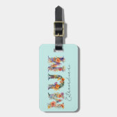 Mum Extraordinaire Typografie Gepäckanhänger (Vorderseite vertikal)