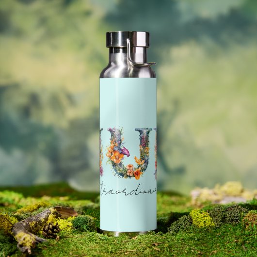 Mum Extraordinaire Typografie Trinkflasche (Außenbereich)