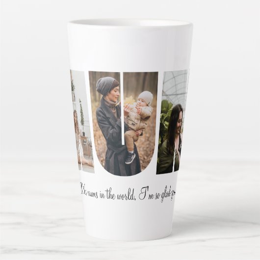 Mum Foto Collage Milchtasse (Vorderseite)