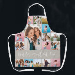 Mum Foto Collage moderne Typografie Schürze<br><div class="desc">Weltbeste Mama beige Multi-Foto moderne minimale einfache Skript-Typografie elegante Mutter Tag,  Geburtstag,  Weihnachten,  Ostern,  Abschluss,  Ende des Schuljahres oder Dekoration Geschenk-Design.</div>