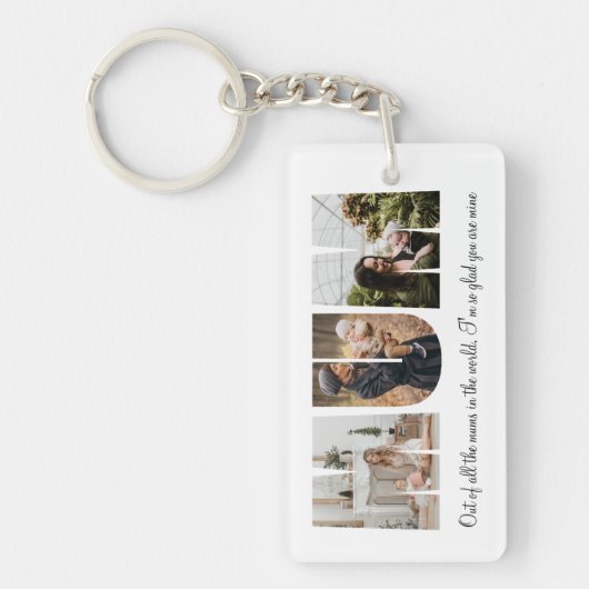 Mum Foto Collage Schlüsselanhänger (Vorderseite)