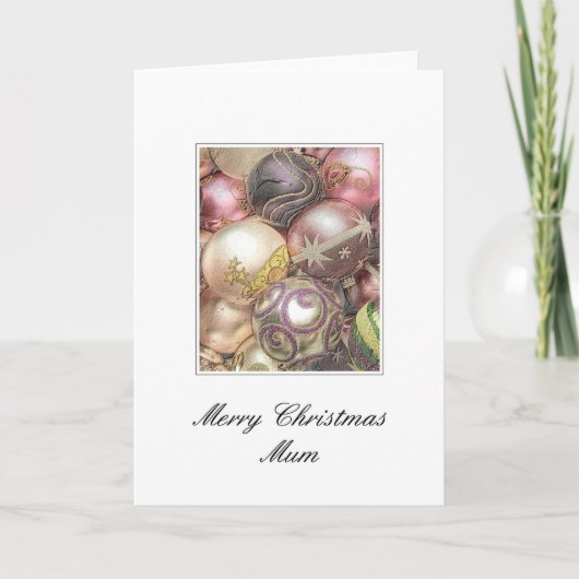 Mum Frohe Weihnachtskarte Feiertagskarte (Vorderseite)