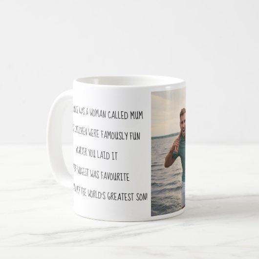 Mum Funny Limerick aus dem Favorite Son Wide Foto Kaffeetasse (Vorderseite Links)