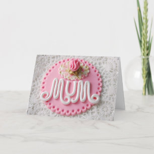 'Mum'- Grußkarte im Vintage-Stil Karte