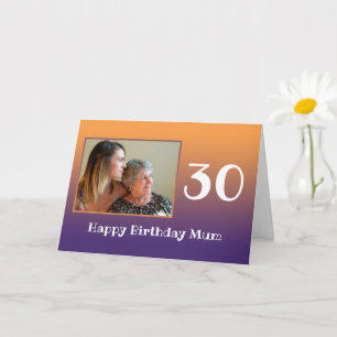 Mum Happy Birthday Text Year Photo Template Karte