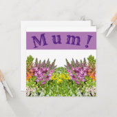 MUM! Karte (Vorderseite/Rückseite Beispiel)