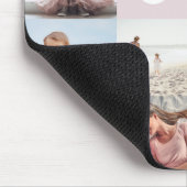 Mum Modern Foto Grid Collage Family Pink halten Mousepad (Ecke)