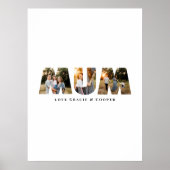 Mum multi-Foto beste elegante einfache Typografie Poster (Vorne)