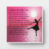 Mum Poem Plaque - Ballerina Design Fotoplatte (Vorderseite)