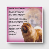 Mum Poem Plaque - Chow Dog Design Fotoplatte (Vorderseite)