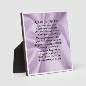 Mum Poem Plaque - Lilac Fotoplatte (Vorderseite)