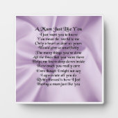 Mum Poem Plaque - Lilac Silk Design Fotoplatte (Vorderseite)
