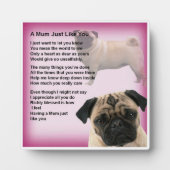 Mum Poem Plaque - PugDesign Fotoplatte (Vorderseite)