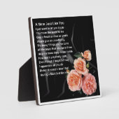 Mum Poem Plaque - Rose Design Fotoplatte (Vorderseite)