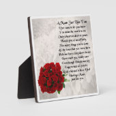 Mum Poem Plaque - Rote Rosen Design Fotoplatte (Vorderseite)