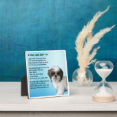 Mum Poem Plaque - Shih Tzu Dog Design Fotoplatte (InSitu)