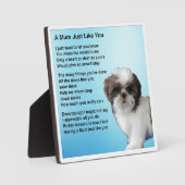 Mum Poem Plaque - Shih Tzu Dog Design Fotoplatte (Vorderseite)
