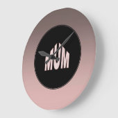 Mum Two Tone Große Wanduhr (Winkel)