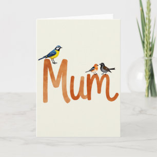 Mum-Vogel-Illustrationskarte Karte