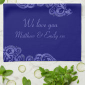 Mum we Liebe you blue Küchentuch (Gefaltet)