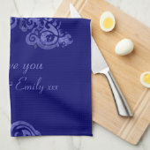 Mum we Liebe you blue Küchentuch (Viertel Falte)