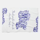 Mum we Liebe you blue & white Küchentücher (Horizontal)