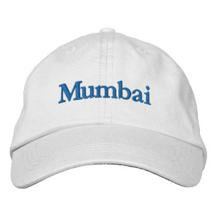 Mumbai City Bold Text Bestickte Baseballkappe