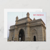 Mumbai Gateway in Indien sieht Postkarte (Vorne/Hinten)