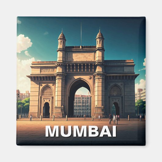Mumbai Gateway India Travel Souvenir Magnet (Vorne)