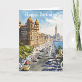 Mumbai in India Karte (Vorderseite)