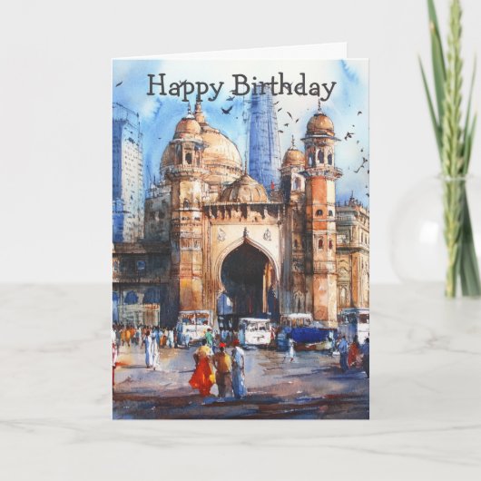 Mumbai in India Karte (Vorderseite)