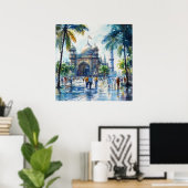 Mumbai in India Poster (Heimbüro)