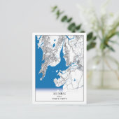 Mumbai India City Map Travel Simple Postkarte (Stehend Vorderseite)
