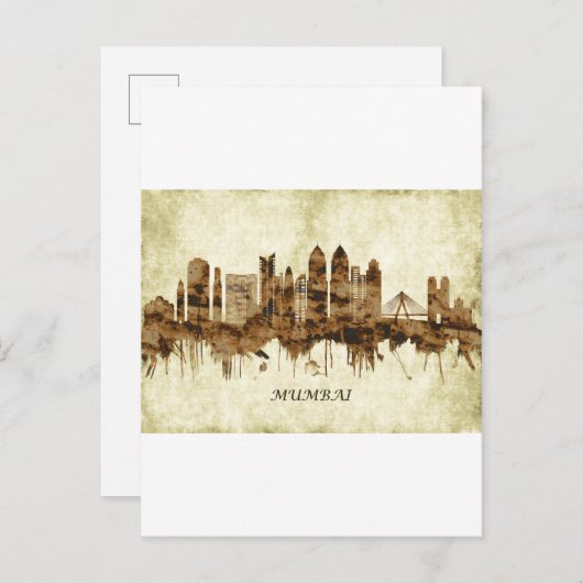 Mumbai India Citycape Einladungspostkarte (Vorne/Hinten)